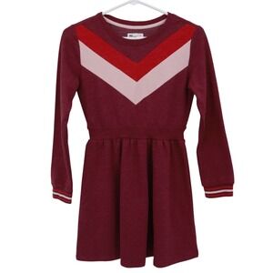 Epic Threads Sweatshirt Dress Girls M Red Sporty Prep Collegiate Retro Academia